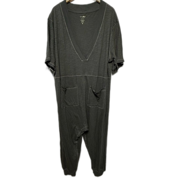 Natural Life Charlie Cotton V-Neck Oversized Jumpsuit In Charcoal M NWOT - Picture 8 of 12